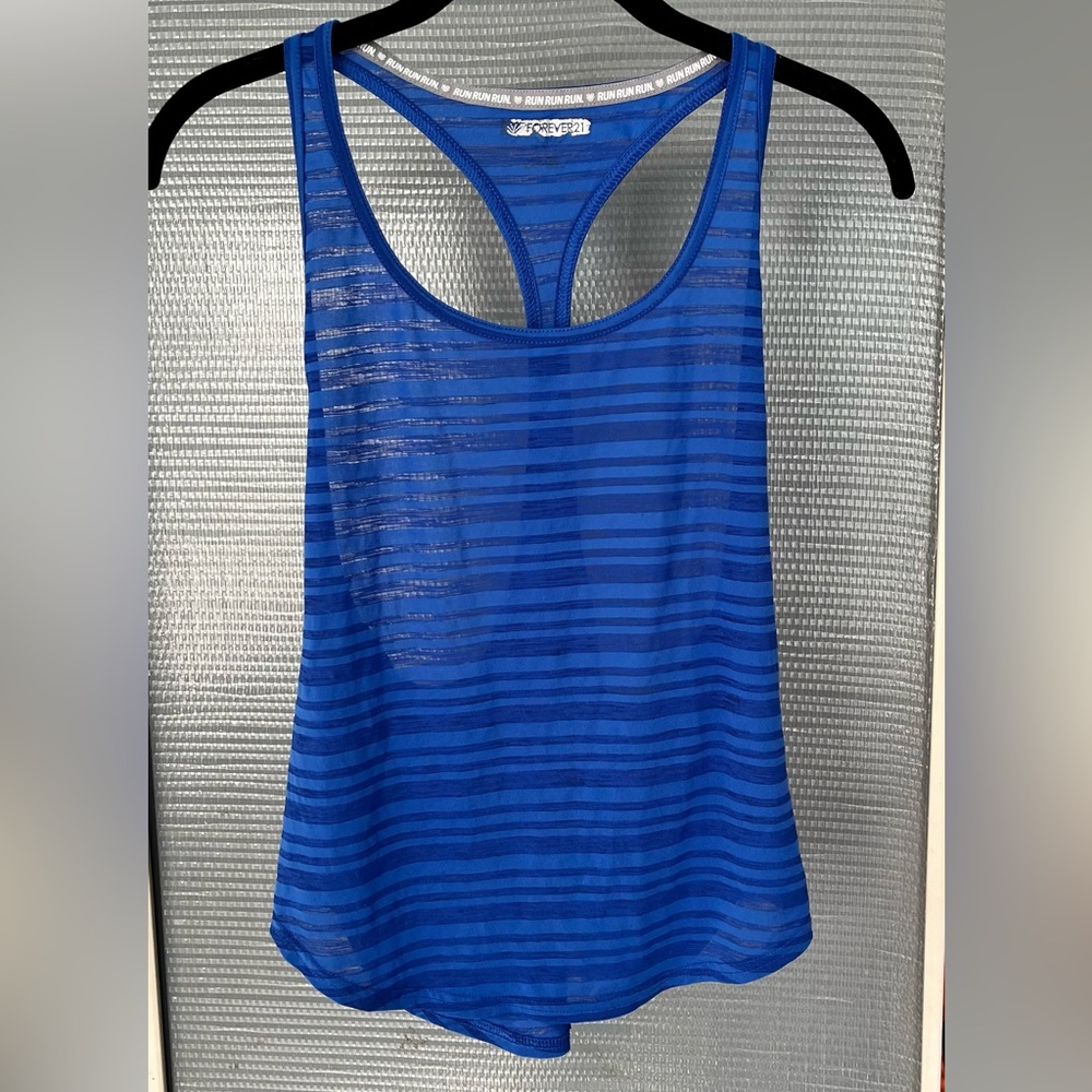 Forever 21 Blue Athletic Tank Top S